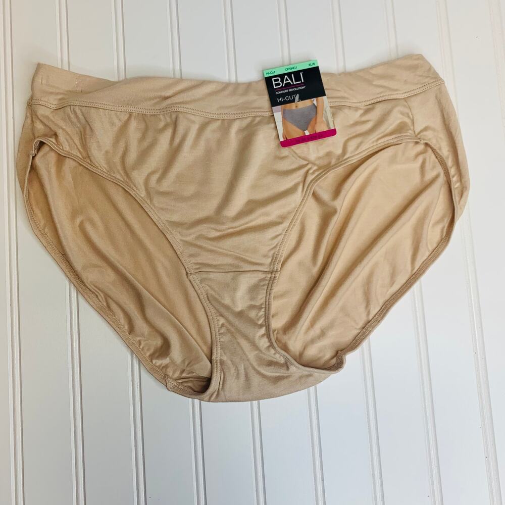NWT Bali Comfort Revolution Hi Cut Brief Sz XL 8 Paris Nude